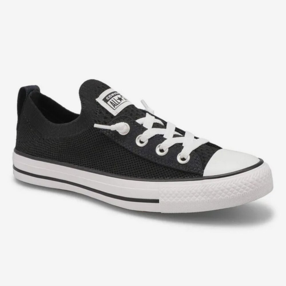 Converse Women's Chuck Taylor All Star Knit Low Top Sneaker - Black/White